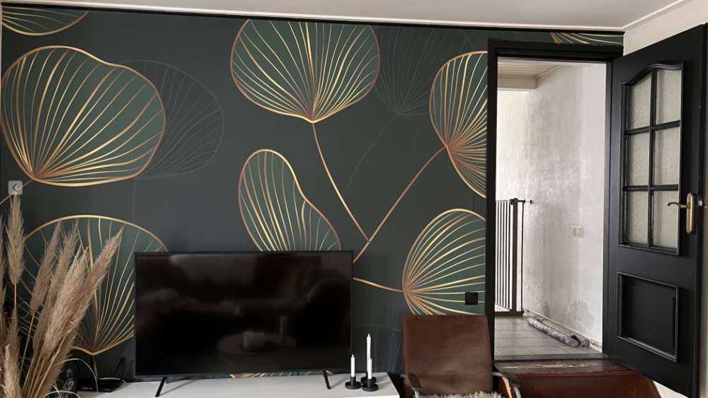 Ozdobne liście z dodatkiem złota