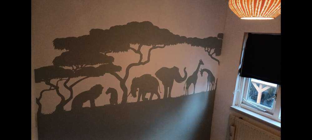 Sylwetka zwierząt safari, jasnozielona