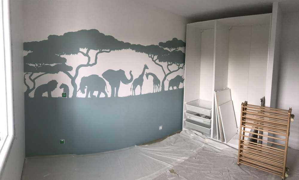 Sylwetka zwierząt safari, jasnozielona