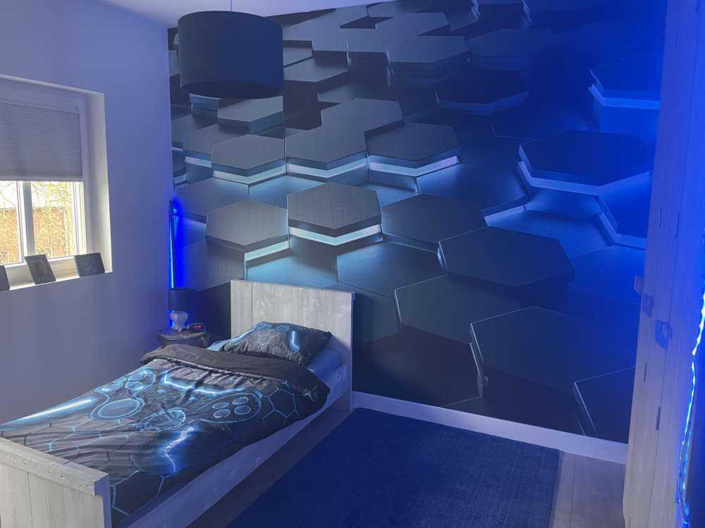 Podświetlane sześciokąty 3D