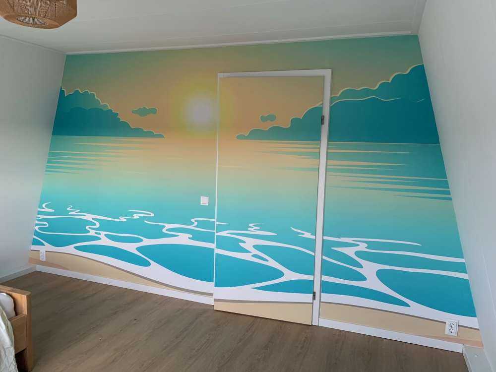 Narysowany wschód słońca