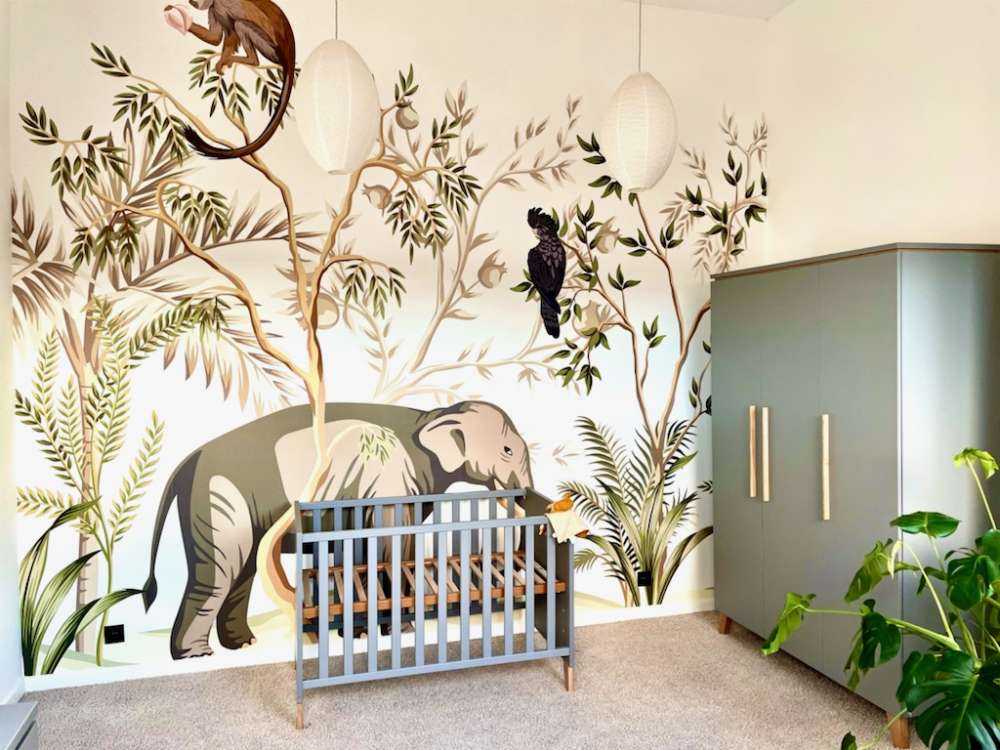 Narysowane zwierzęta w dżungli