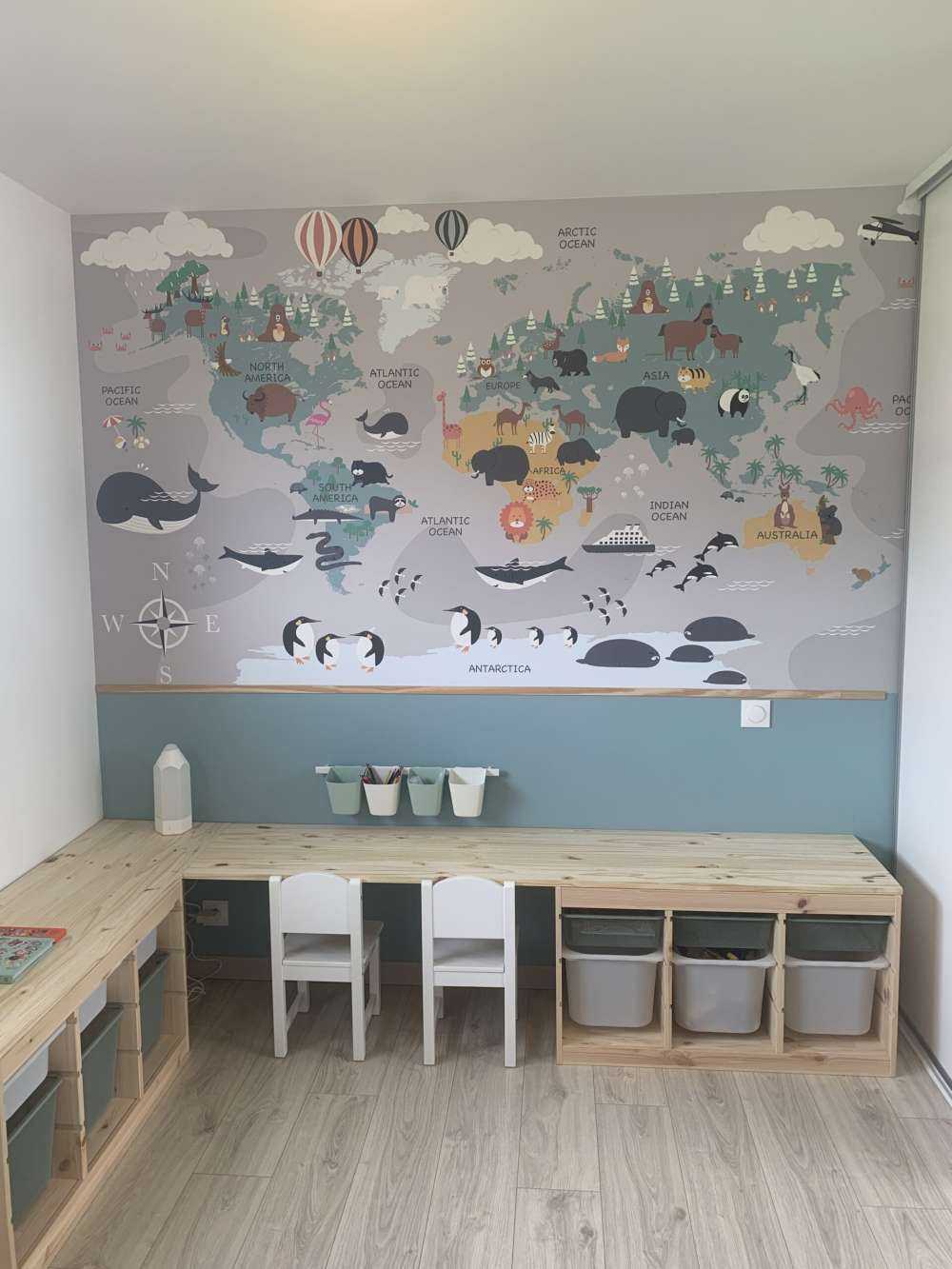 Mapa świata zwierząt