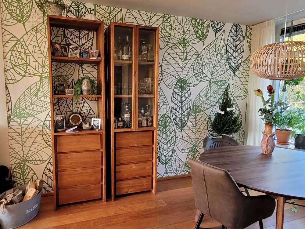 Ażurowe zielone liście