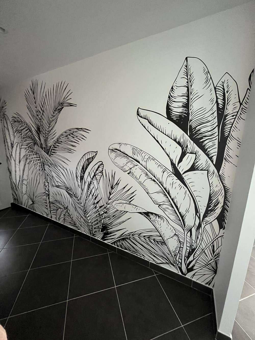 Palmy i liście bananowca