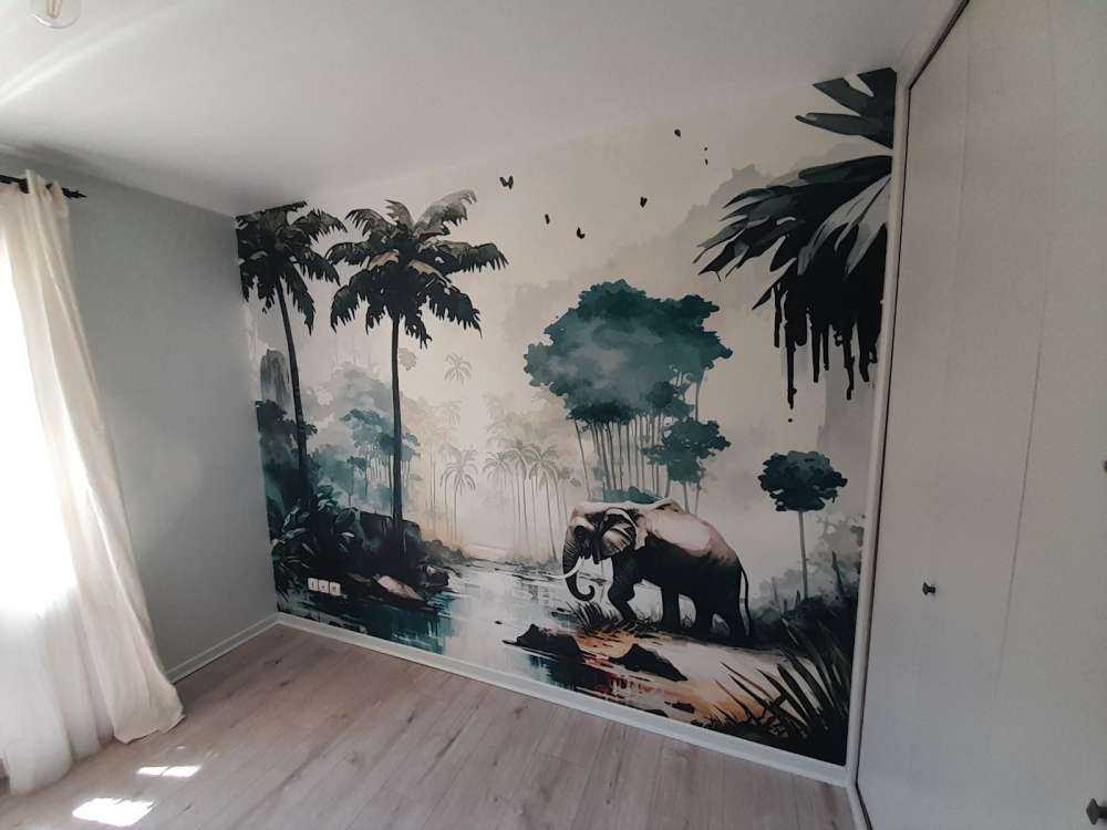 Tropikalna dżungla w akwareli