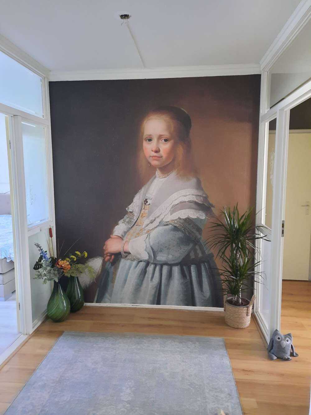 Portret dziewczyny w kolorze niebieskim