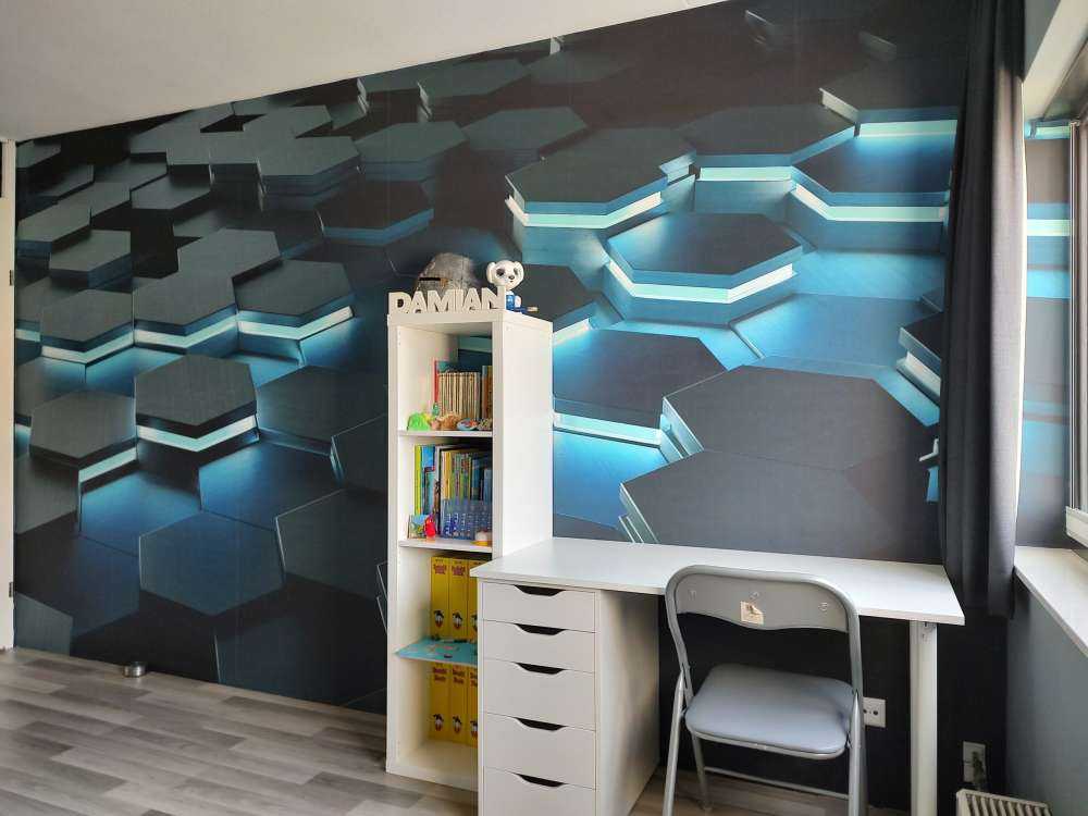 Podświetlane sześciokąty 3D