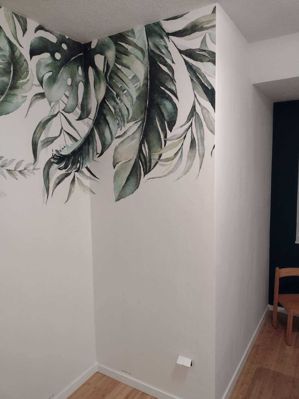 Tropikalne liście akwarelowe