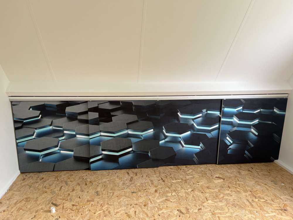 Podświetlane sześciokąty 3D