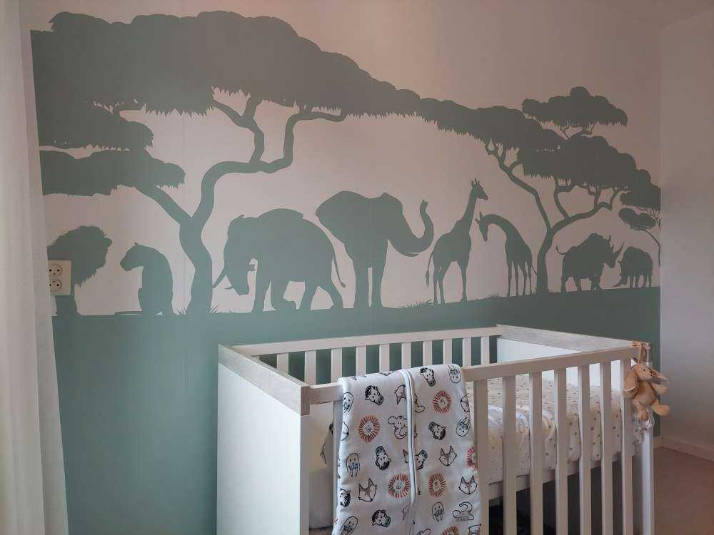 Sylwetka zwierząt safari, jasnozielona