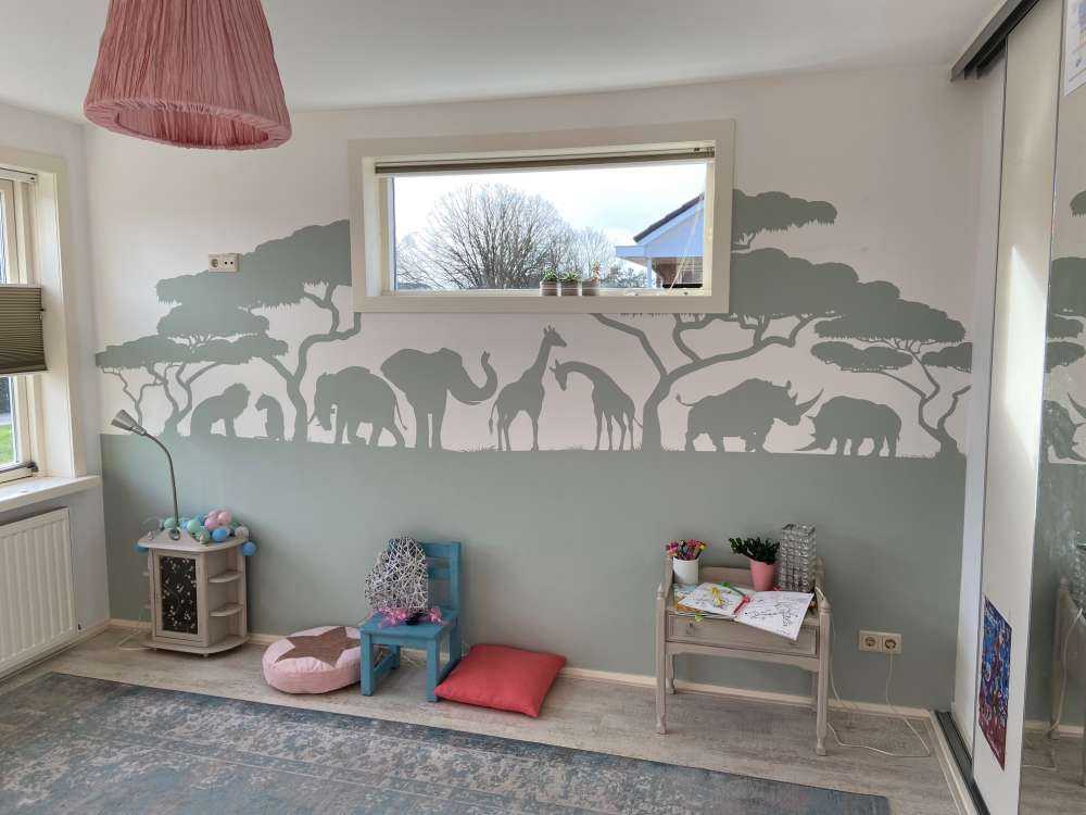 Sylwetka zwierząt safari, jasnozielona