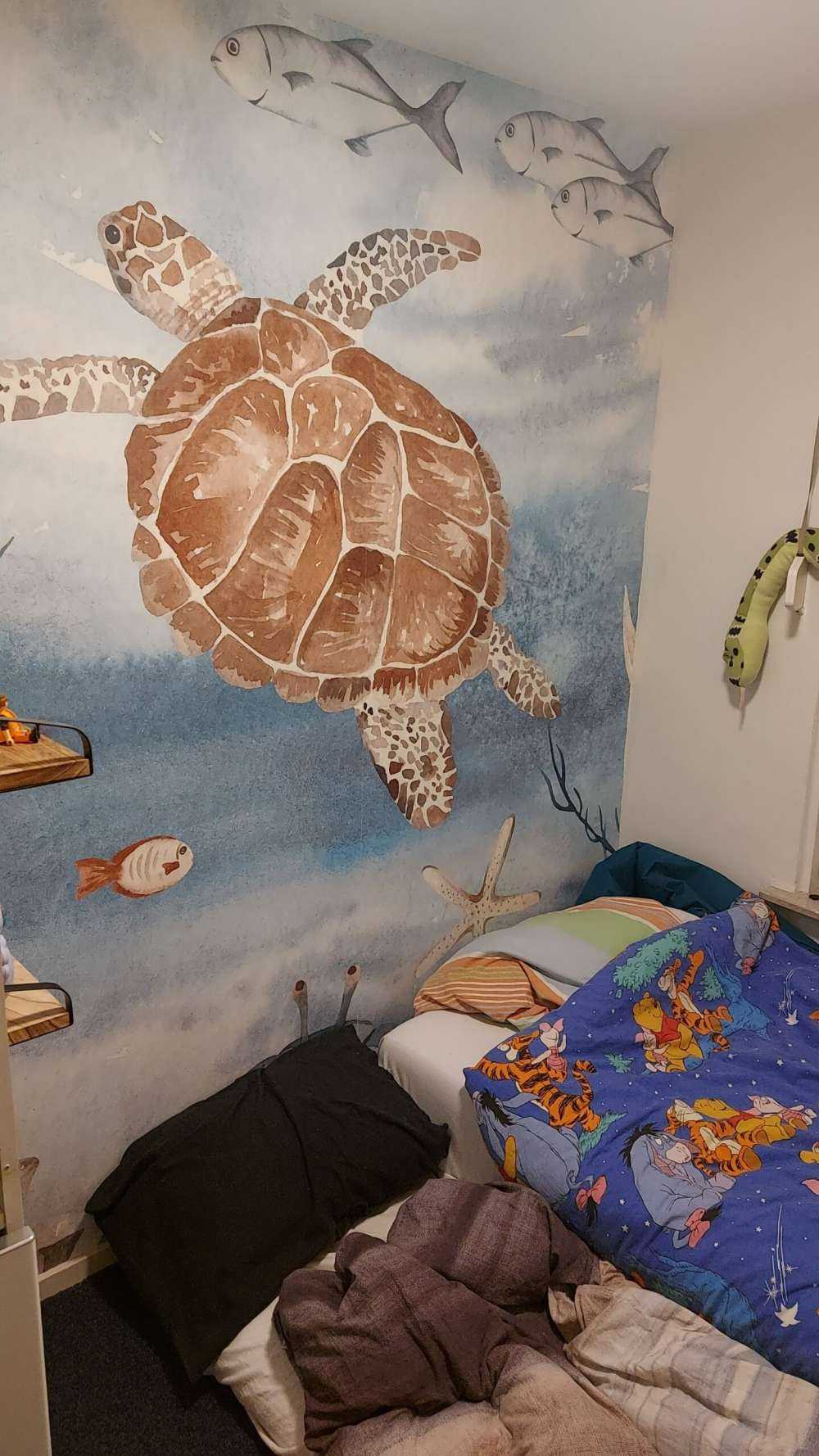 Akwarela żółw morski