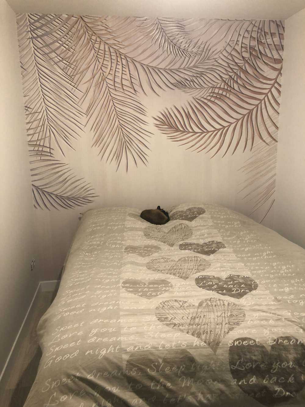 Liście palmy w kolorze beżowym