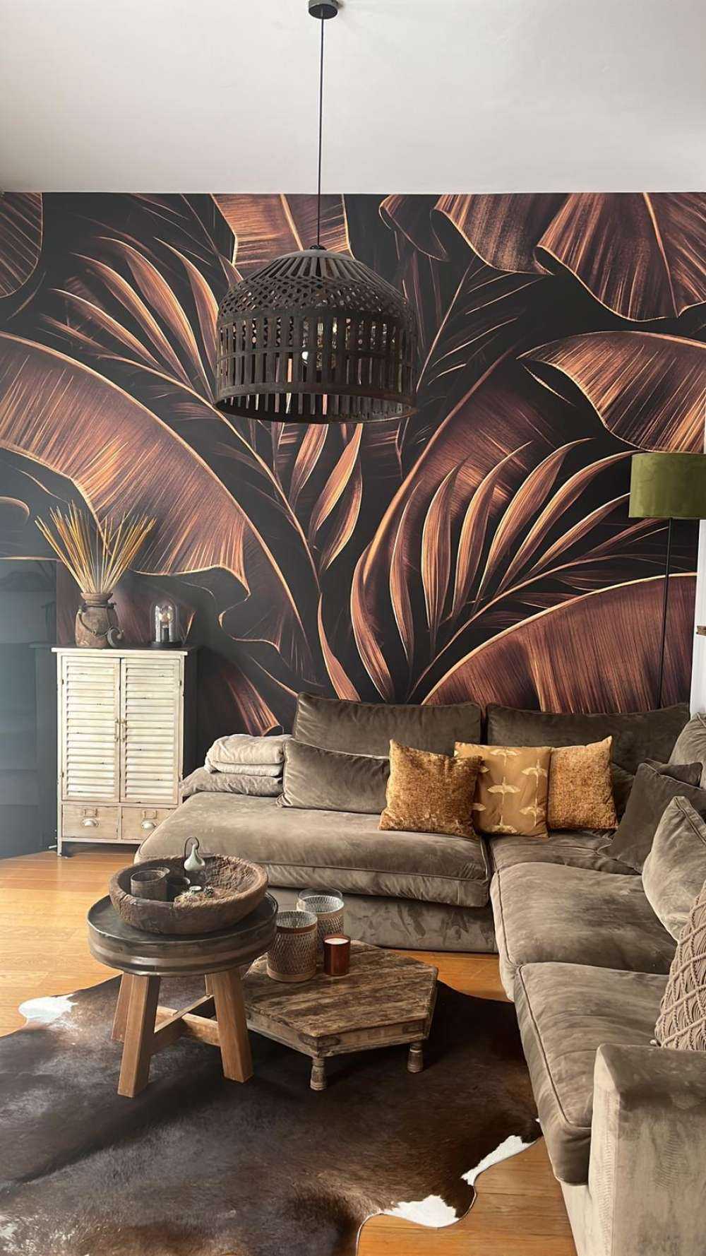 Brązowe liście bananowca