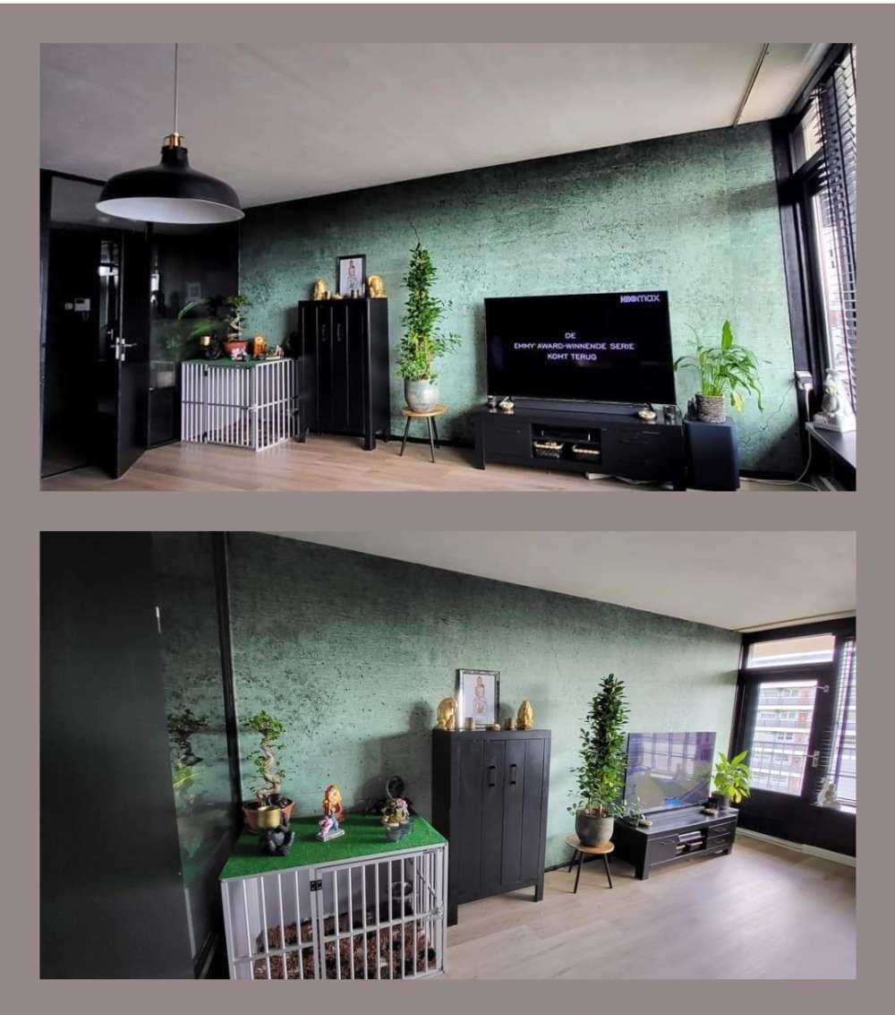 Zielona betonowa ściana