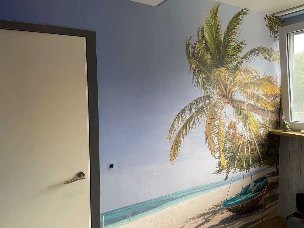 Tropikalna plaża z huśtawką