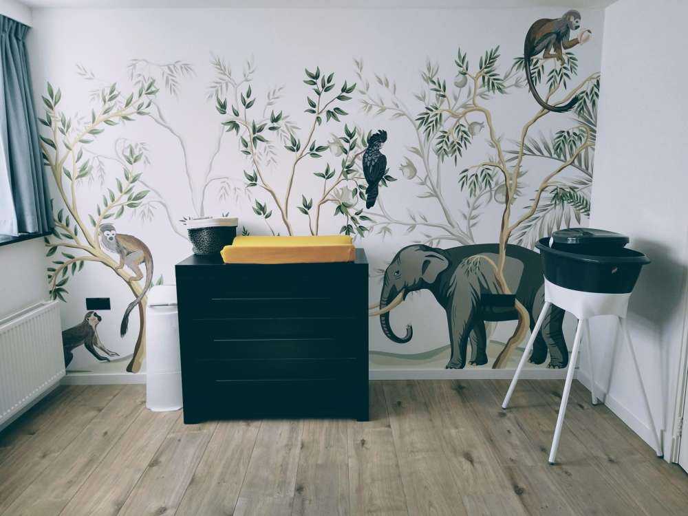 Narysowane zwierzęta w dżungli