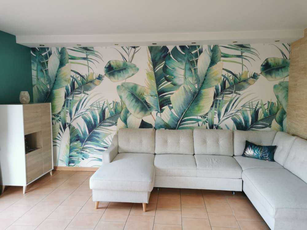 Malowane liście palmowe