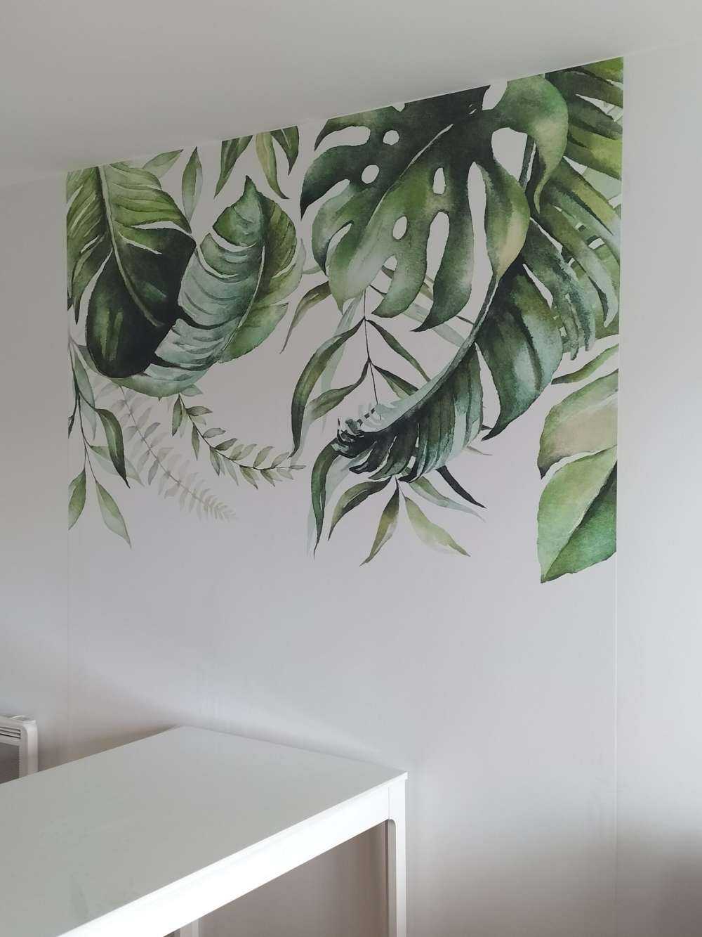 Tropikalne liście akwarelowe