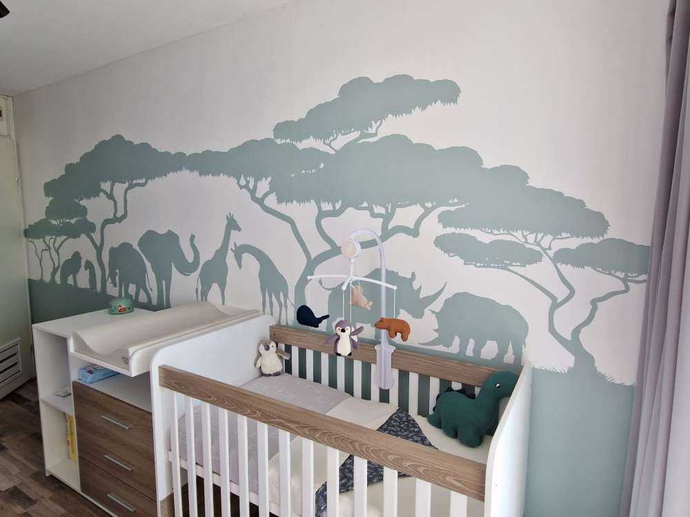 Sylwetka zwierząt safari, jasnozielona