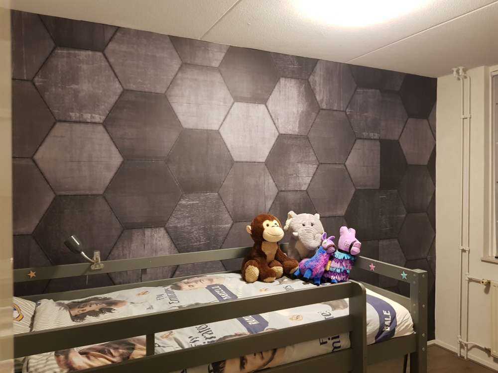 Heksagony z szarego kamienia