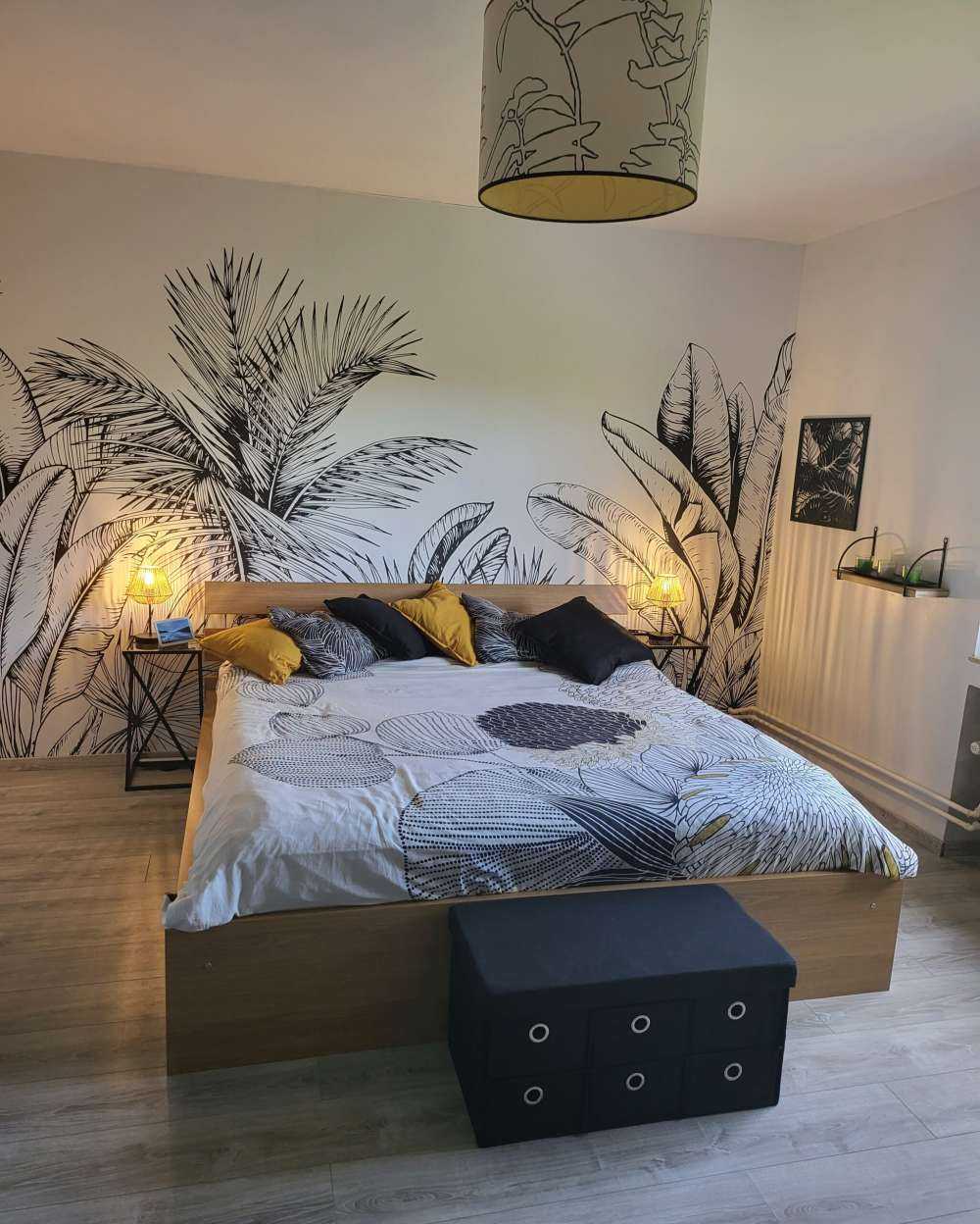 Palmy i liście bananowca