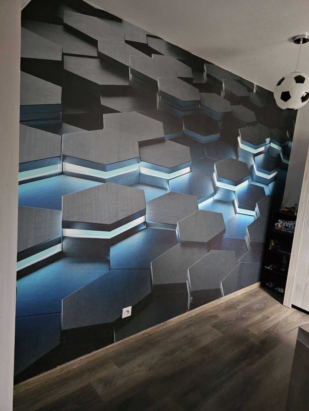 Podświetlane sześciokąty 3D