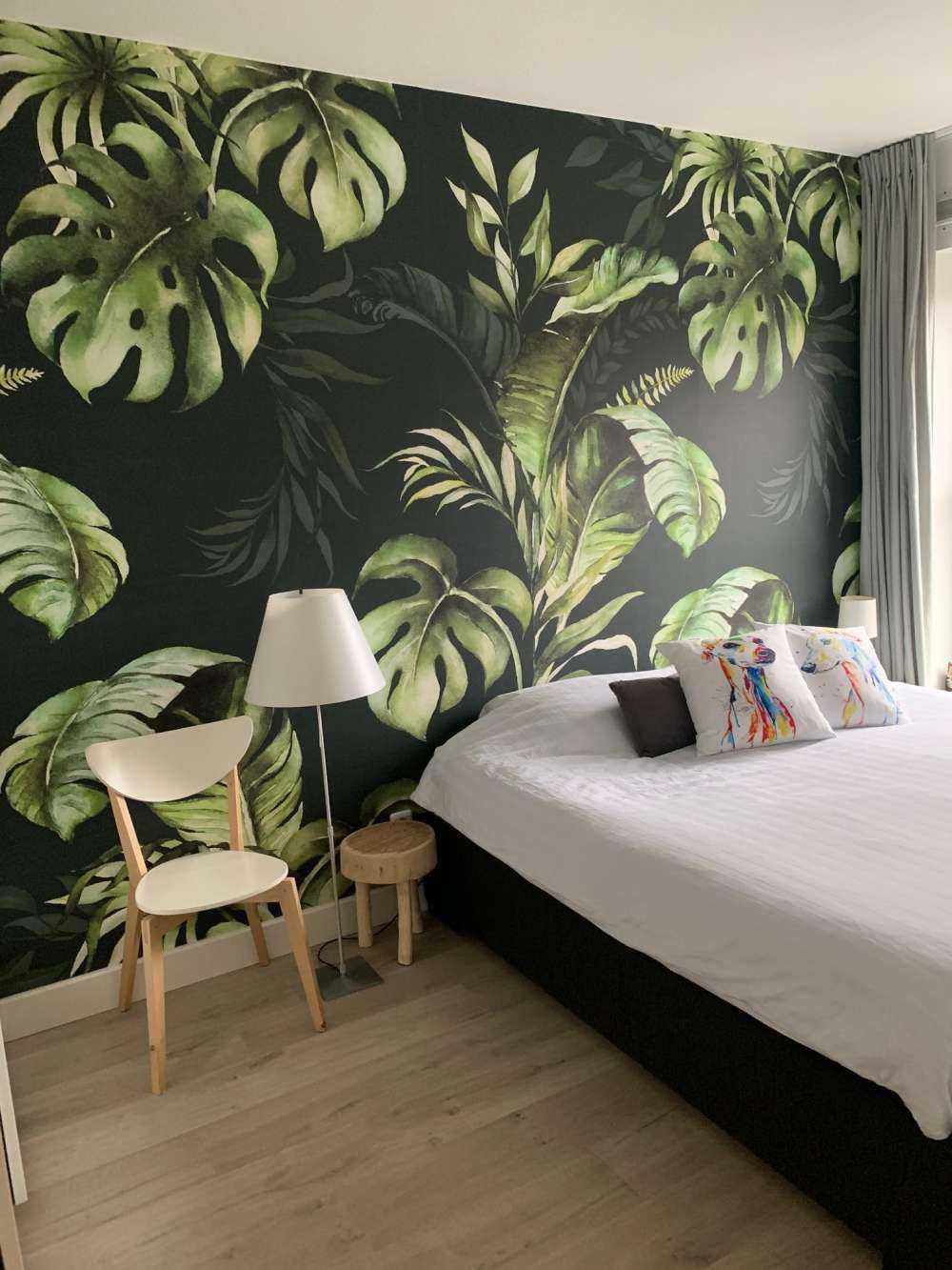 Zielony wzór z liśćmi