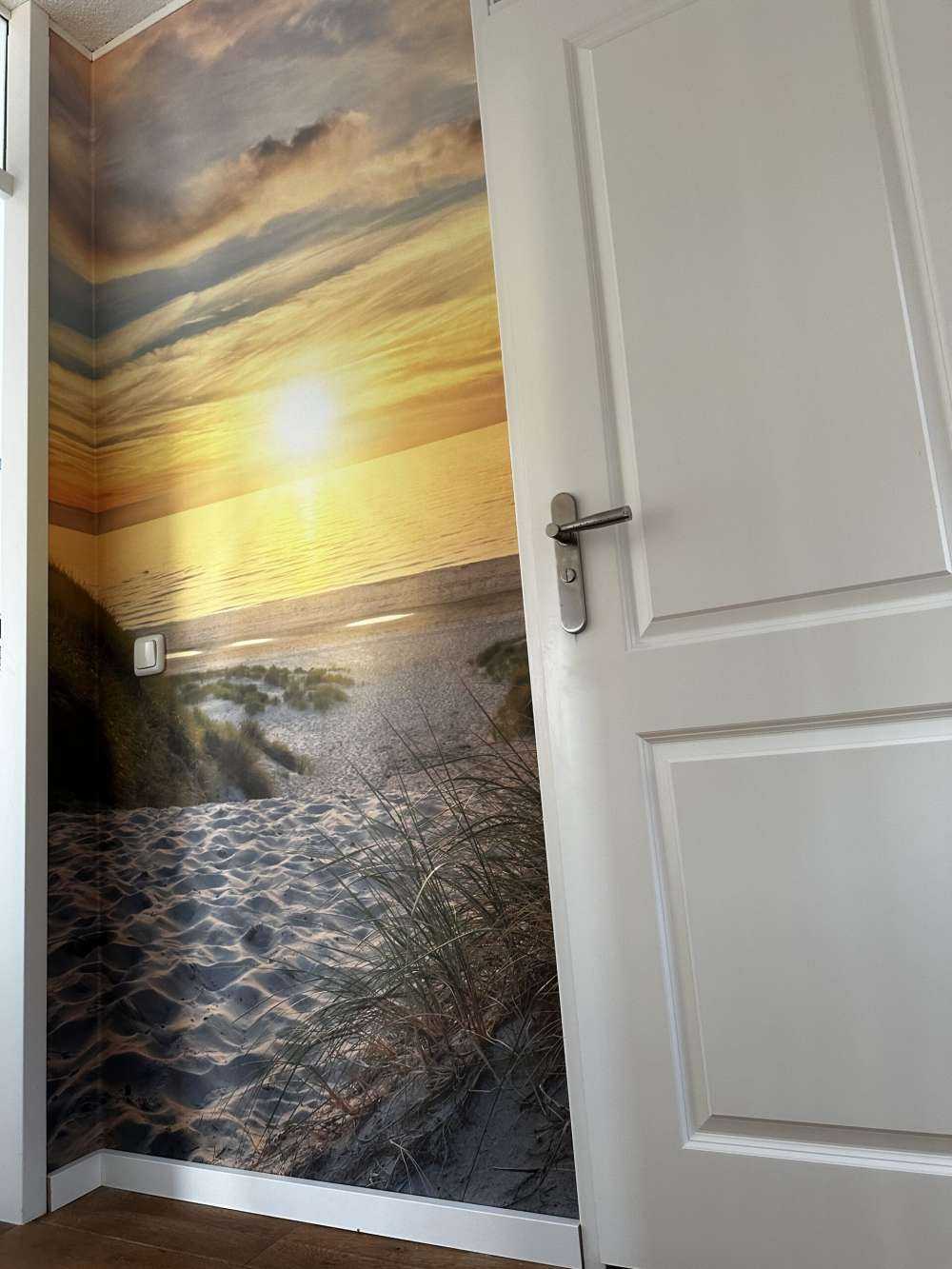 Zachód słońca na plaży wydmowej