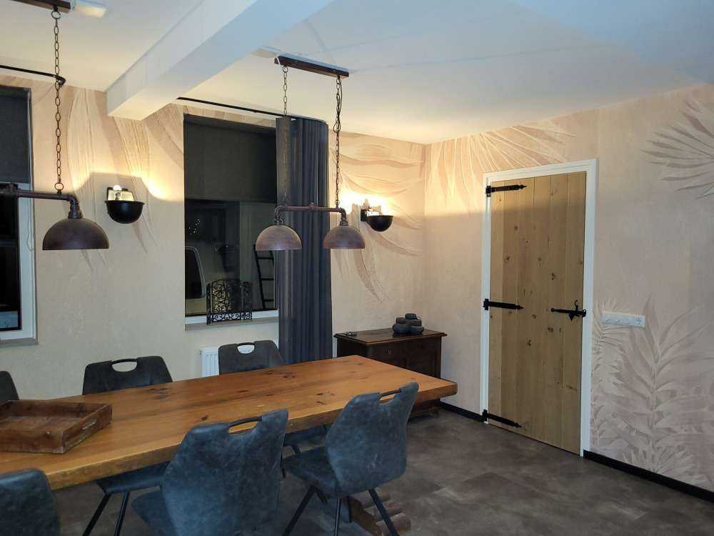 Teksturowane liście palmy, beżowy