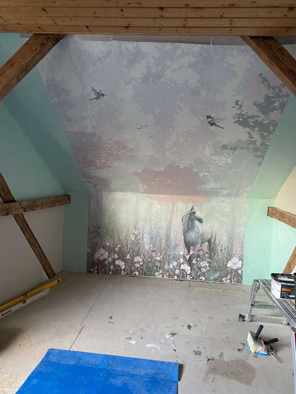 Niebieski i różowy las