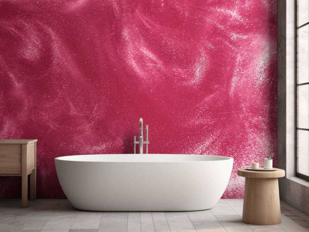 Różowe drobinki brokatu