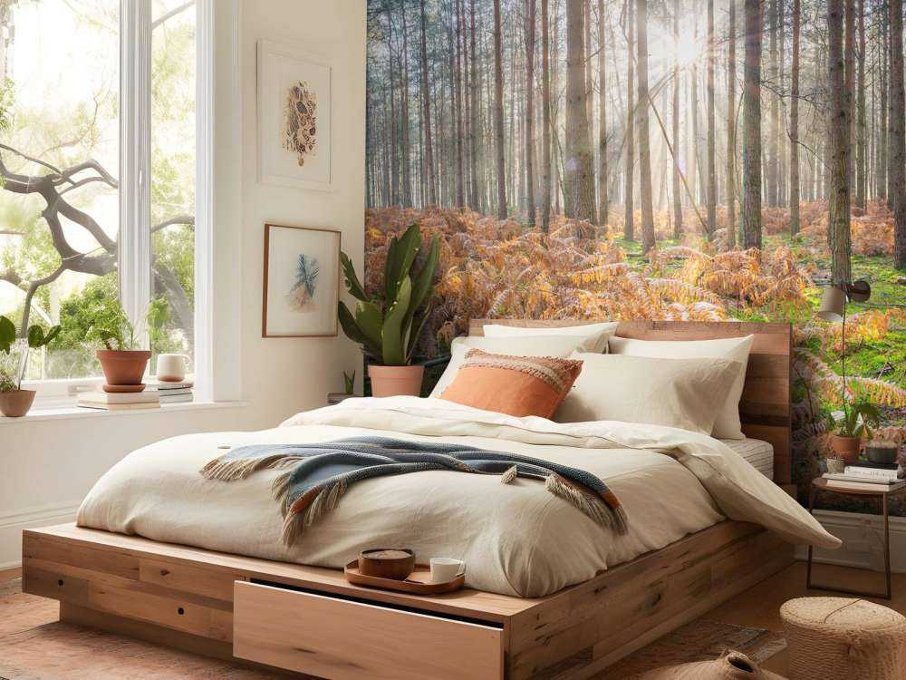 Las podczas wschodu słońca