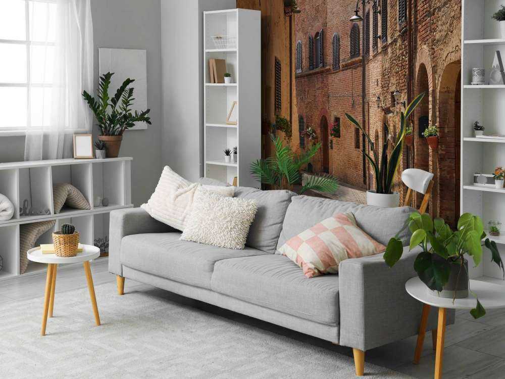 Klasyczna ulica z kwiatami