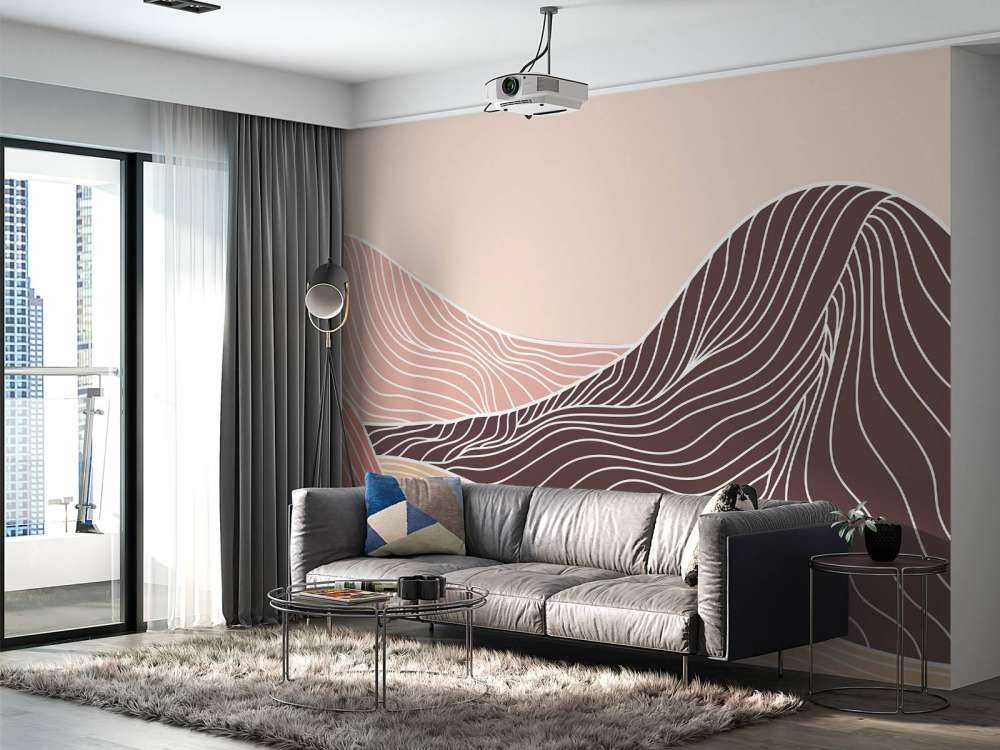 Kolorowe góry lineart