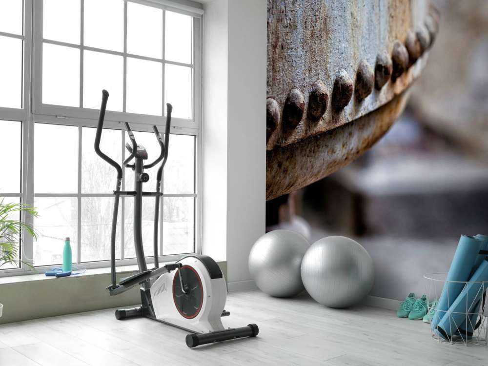 Detal zardzewiałego kotła parowego