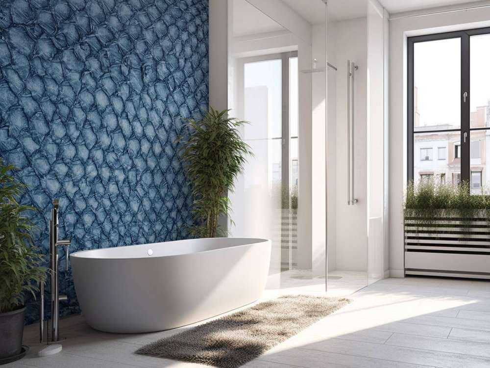 Tekstura skóry łososia w kolorze niebieskim