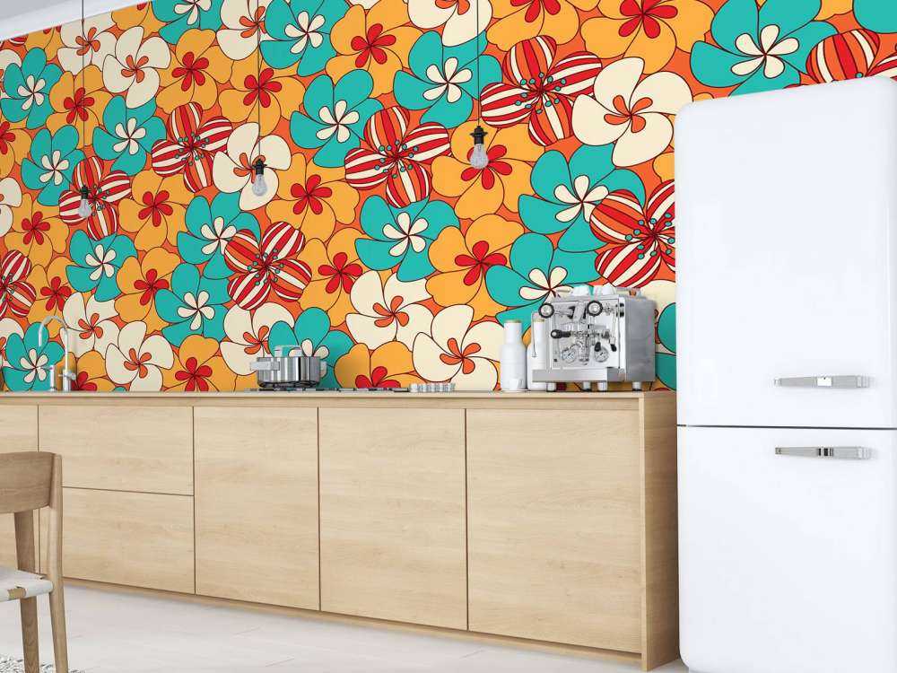 Kolorowe kwiaty w stylu vintage