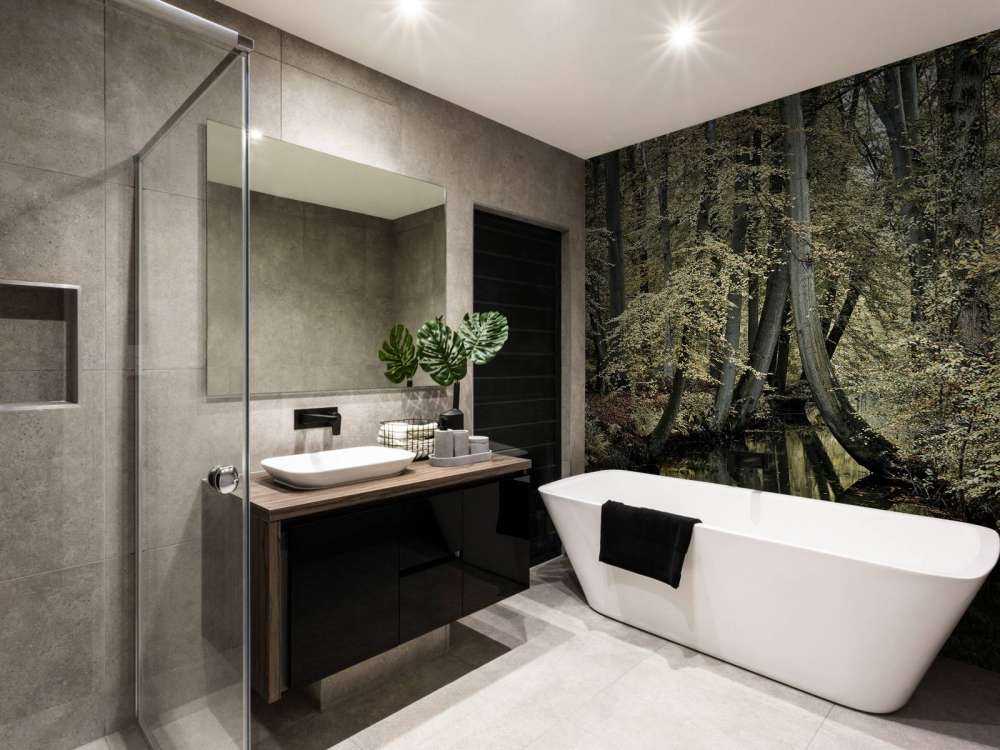 Strumień z wiszącymi drzewami