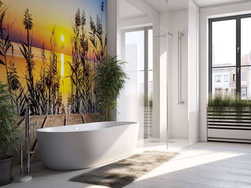 Zachód słońca nad jeziorem