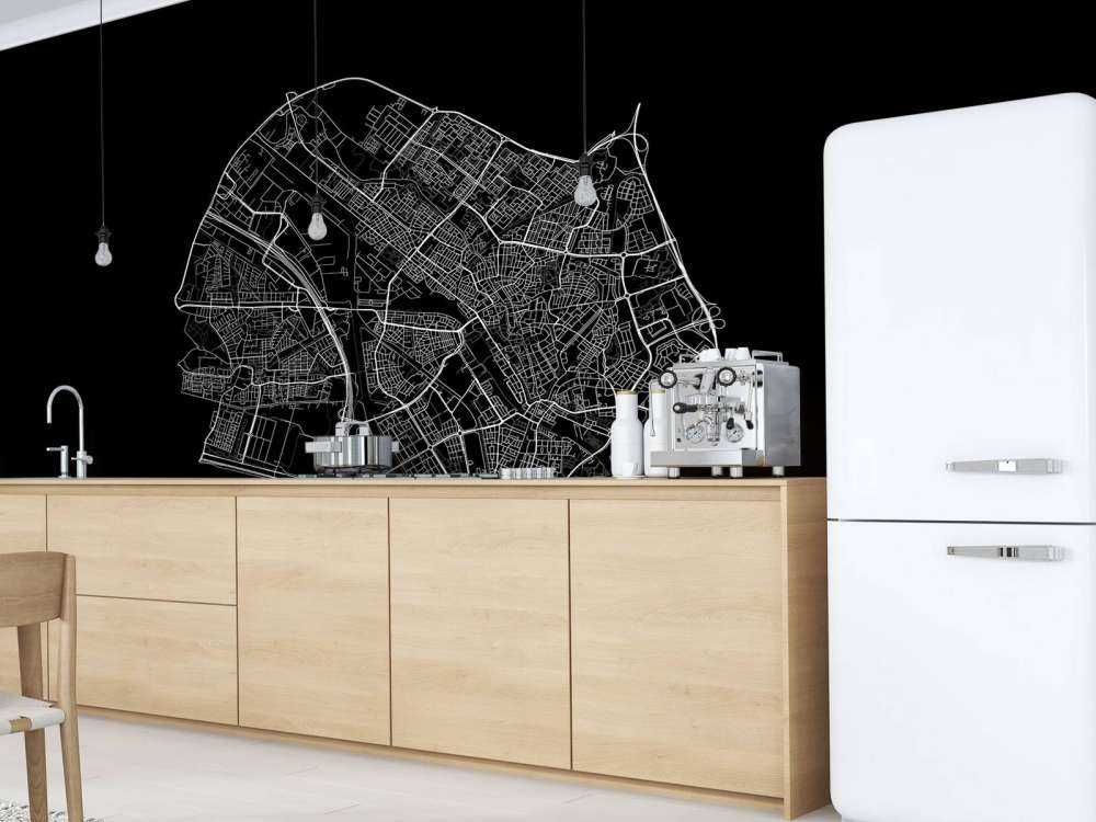 Mapa Utrechtu, czarna