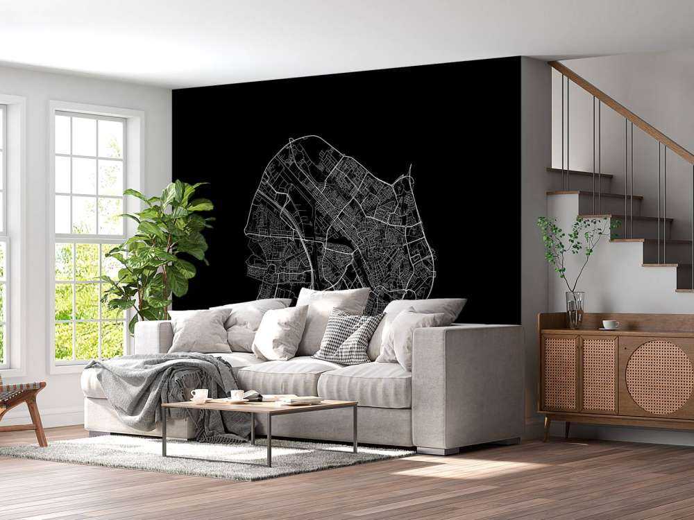 Mapa Utrechtu, czarna