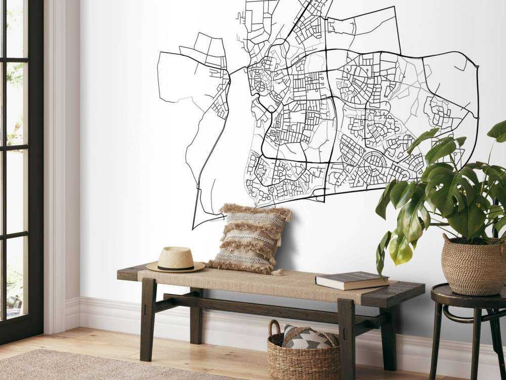 Mapa Zutphen, biała