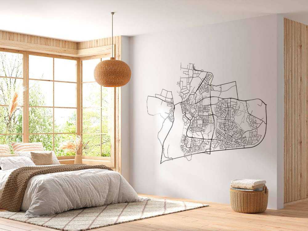 Mapa Zutphen, biała