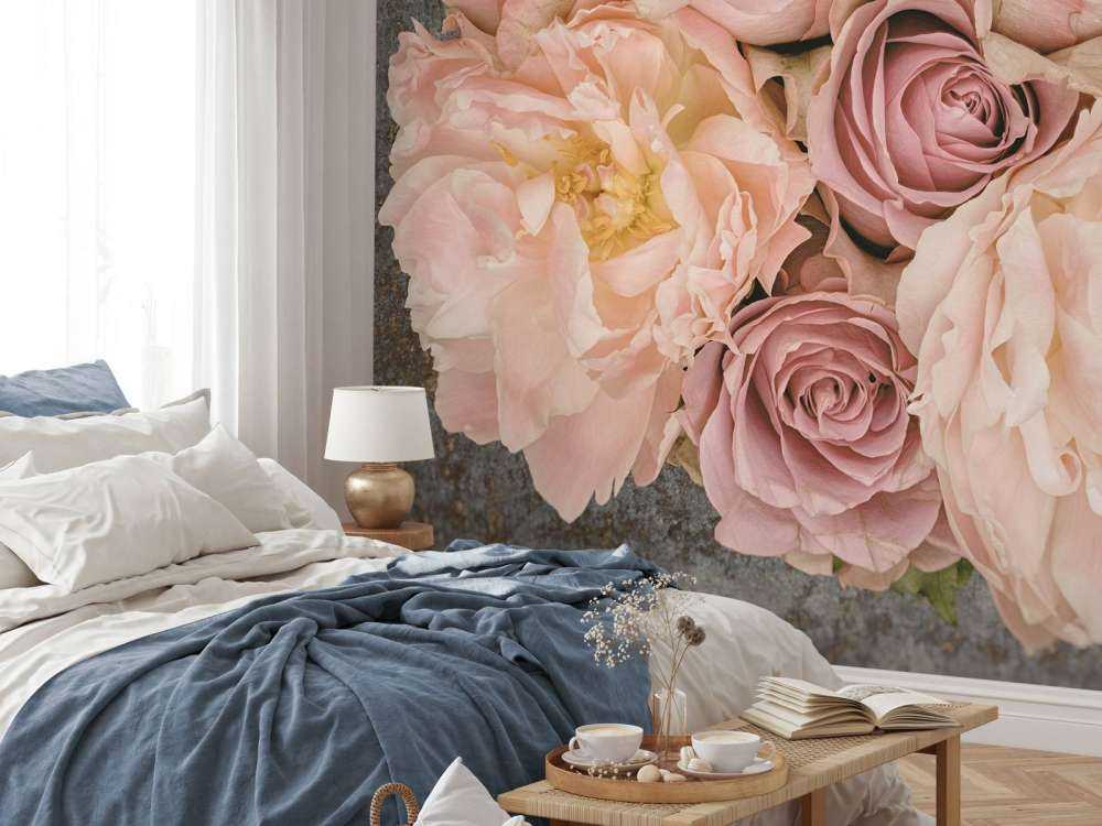 Bukiet róż w stylu vintage