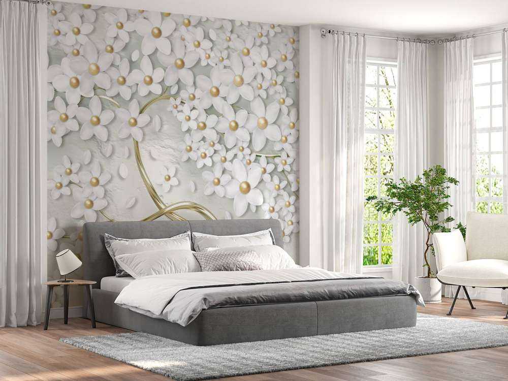 Złoto-białe kwiaty