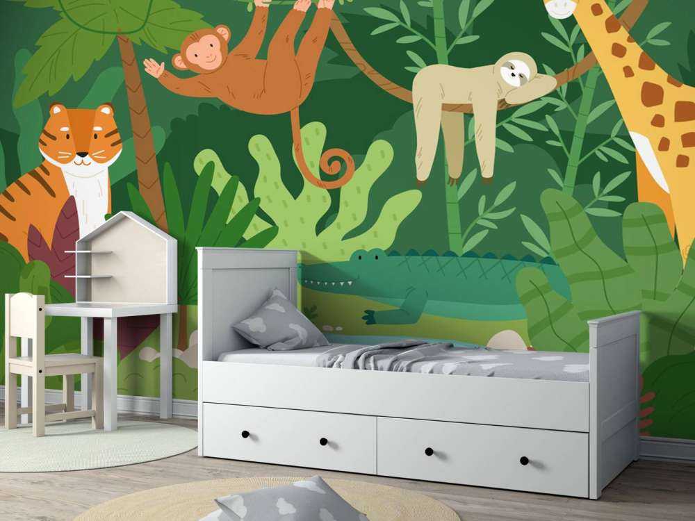 Szczęśliwe zwierzęta z dżungli