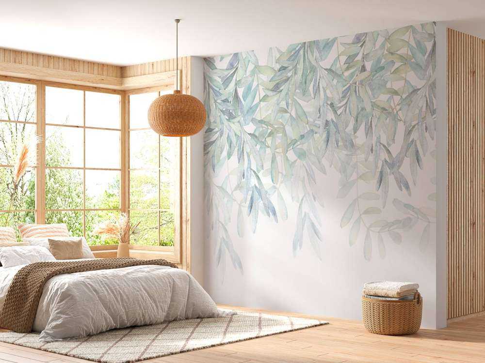 Pastelowe liście akwarelowe