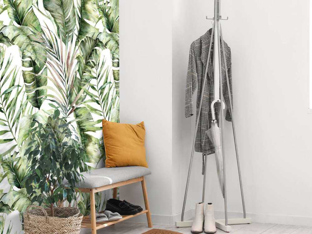 Wzór zielonych liści palmy